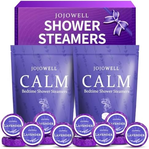 Lavender Shower Steamers Aromatherapy with Essential Oil - 12 Pack Birthday Gifts for Women Mom, Christmas Gift for Women Mom Wife Grandma, Home Spa Relaxation Self Care by JOJOWELL