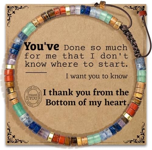 AGOT Thank You Gifts for Women: Teacher Appreciation Office Gifts for Coworkers Employee Boss Lady Manager Colleague Natural Stone Bracelet by AGOT