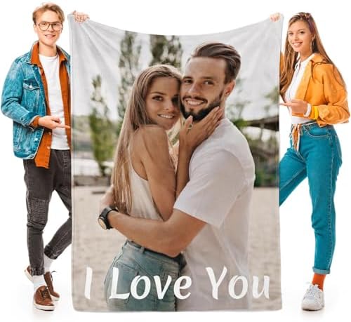 inkArts Custom Blankets with Photo, Personalized Blanket Using My Own Photo, Customized Blankets with Picture, Personalized Gifts for Women Men Baby Child by inkArts