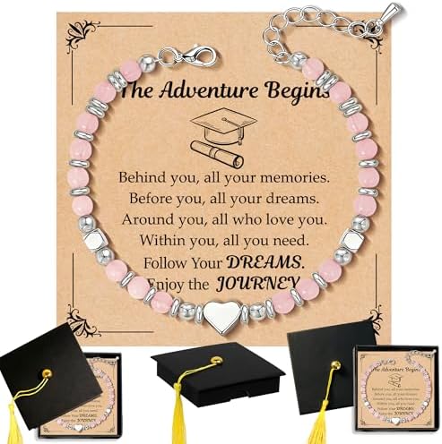 Parma77 2026 Graduation Gifts for Her, High School College Graduation Gifts for Women, Inspirational Compass/Heart Graduation Bracelets with Gift Message Card for Women Daughter Sister Friends by HOME