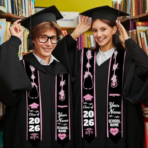 Custom Graduation Stole for Class of 2026 Personalized Unisex Graduation Sash Unique Gifts for Him Her - Image 3