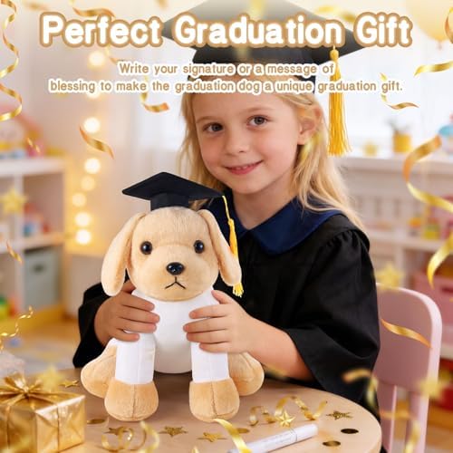 Blank Golden Retriever with Graduation Cap Toys Autograph Stuffed Dog Class of 2026 Graduated Plush Stuffed Teddy Animal Dog for Graduation Day Gift(Bernese Mountain Dog) - Image 5