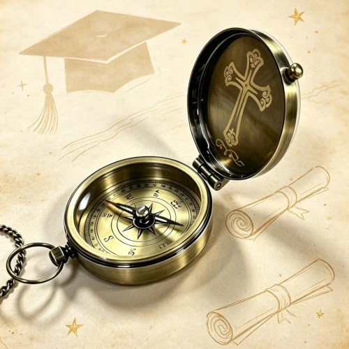 Compass - Luxury Unique Bible Verse/Graduation Gifts/Gifts for Veterans Day, College, High School, Cool Birthday Gift Idea for Son, Boys, Motivational Greeting Card Included - Image 7