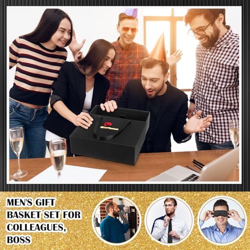 AmazingSpark 12 Pcs Men Gift Basket Tumbler Wallet Hat,Flower Gift Box - Image 5