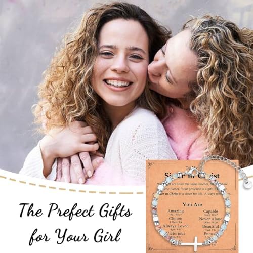 Christian Gifts for Women Girls, Religious Cross Bracelet - Image 3