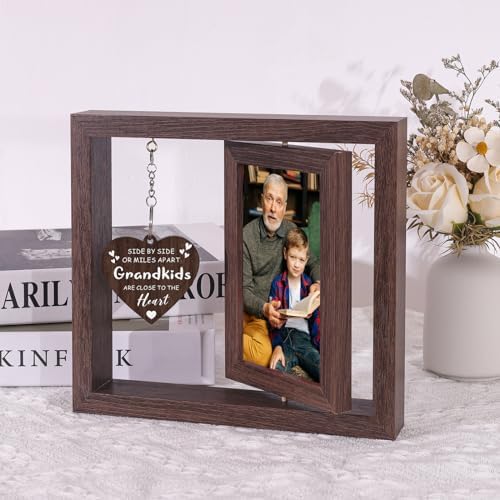 Side by Side or Miles Apart Grandkids are Close to the Heart Picture Frame 4x6 First Time Grandparents Gifts, New Grandma and Grandpa Gifts, Thanksgiving Birthday Christmas Grandparents Day Gift - Image 4