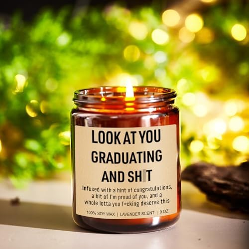 Younift Funny Grad Candle, 2026 Graduation Gifts for Her, Him - College, High School, Masters Degree, Phd, Law School, Nursing & Nurse Graduation Gifts for Women, Men - 9 oz - Image 4