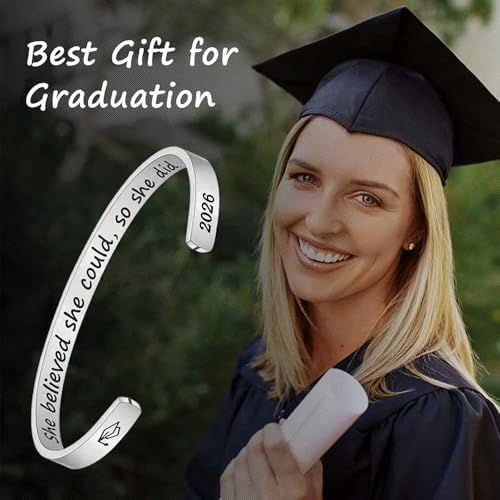 M MOOHAM Graduation Gift for Her Him 2026, Inspirational Graduation Bracelets Class of 2026 High School College Graduation Gift for Her with Graduation Box - Image 4