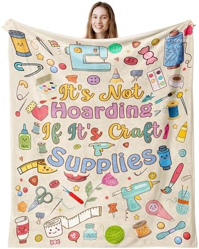 QOJUYO Craft Gifts for Women Men, Gift for Crafters, Sewing Blanket 60"x50" by QOJUYO