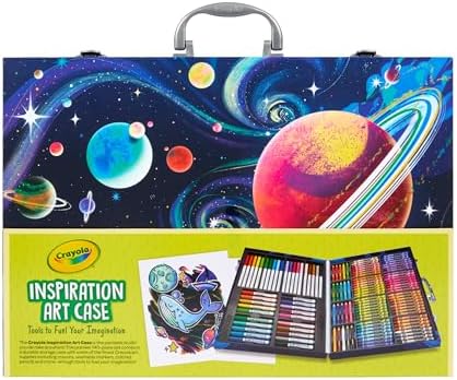 Crayola Inspiration Art Case Coloring Set, 140pc Space Theme – Art Kit for Kids, Crayons, Markers, Pencils, Gift for Boys & Girls, Ages 5, 6, 7, 8 [Amazon Exclusive] - Image 5