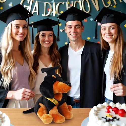 Dachshund with Graduation Cap Toys Class of 2026 Plush Stuffed Teddy Bear Animal Dog Graduation Cap and Gown with Greeting Card and Bag for Graduation Day Gift(Dachshund) - Image 5