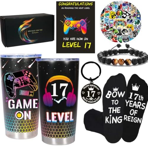 Carselage 17 Year Old Boy Gifts, 17th Birthday Gifts Decorations for Son by Carselage