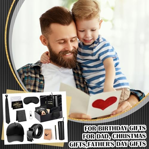 AmazingSpark 12 Pcs Men Gift Basket Tumbler Wallet Hat,Business Gift Box - Image 5
