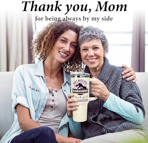 Gifts for Mom from Daughter, Son for Mothers Day, Christmas, Birthday - Birthday Gifts for Moms, Birthday Present for moms, Happy Birthdays Mom - Mother Tumbler 40oz Stainless Steel Coffee Cup - Image 7