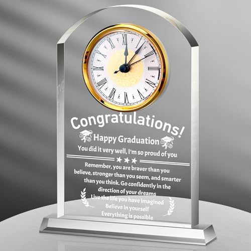 Landical Graduation Gifts Acrylic Clock Sign for Men Women Congrat Grad by Landical