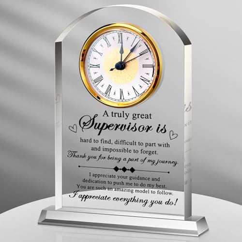 Landical Supervisor Clock Gifts Acrylic Best Supervisor Gifts for Women Men by Landical