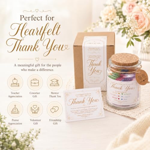 Thank You Bible Verse Jar, Thank You Gift for Women, Coworker, Pastor, Mentor, Volunteer and Friend - Image 5
