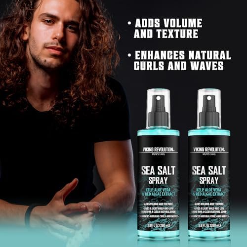 Viking Revolution Sea Salt Spray for Men - Hair Texturizing Spray 8.8oz,2pk - Image 3