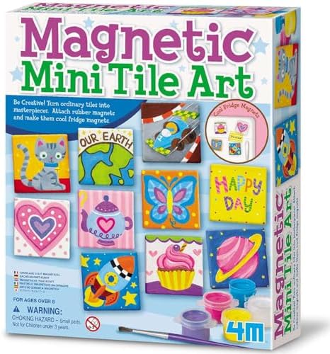 4M Magnetic Mini Tile Art, Art & Crafts DIY Kit, For Boys & Girls Ages 8+ by 4M