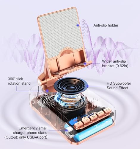 Gifts for Women Girls, Bluetooth Speaker Phone Stand with Charging Function - Image 3