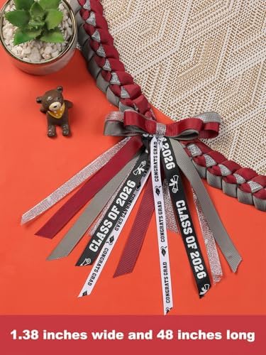 TFTAFAN Graduation Ribbon Lei Graduation Leis Necklace Class of 2026 Graduation Necklace Braided Necklace Graduation Gift Party Accessories for Women and Men - Image 4