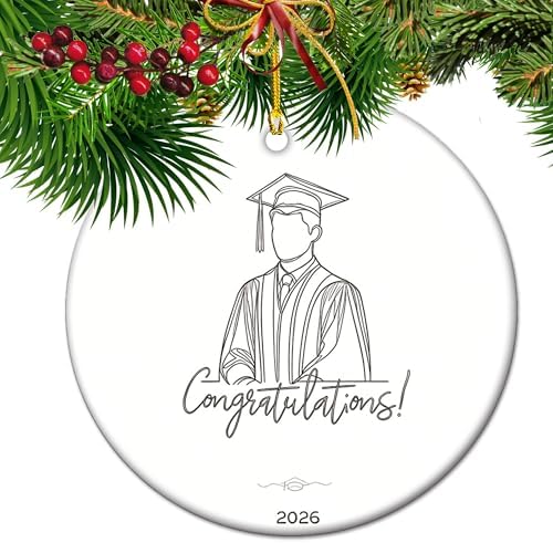 2026 High School Graduate Ceramic Keepsake, Inspirational Senior Class of 2026 Gift for Him, Meaningful Academic Achievement Memorial for Son, Brother, or Nephew by Vexorion
