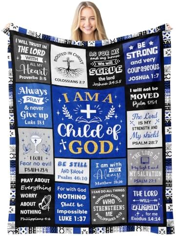 Christian Gifts for Men, Baptism Gifts for Boys, Christian Blanket for Men by Uckoq