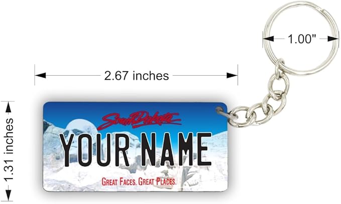 License Plate Keychain - Personalized - All States Multicolor
