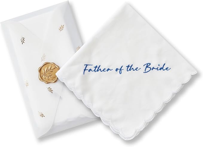 Truliva Wedding Gifts: Mother & Father of the Bride Handkerchiefs, Something Blue