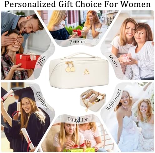 Initial Makeup Bag Personalized Gift for Women Teen Girls - Image 4