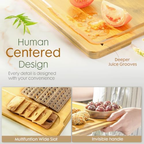 Astercook Nature Bamboo Cutting Boards for Kitchen - Image 4