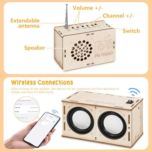 Stem Projects Toys for Boys age 8-12 12-14 Science Kit Building Own Bluetooth Speaker & FM Radio DIY Electronics Kit Science Experiments Kid 9-12 Boy Toys Birthday Gift 8 9 10 11 13 Year Old Teen Girl - Image 2