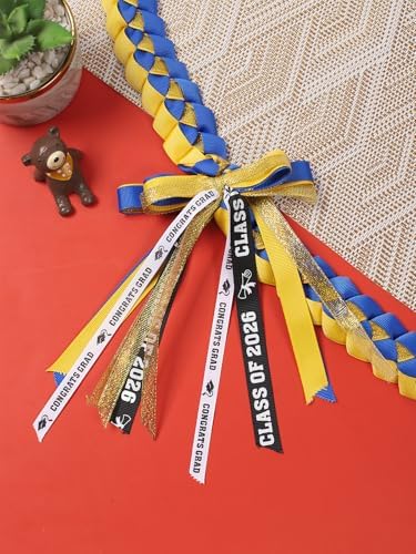TFTAFAN Graduation Ribbon Lei Graduation Leis Necklace Class of 2026 Graduation Necklace Braided Necklace Graduation Gift Party Accessories for Women and Men - Image 4