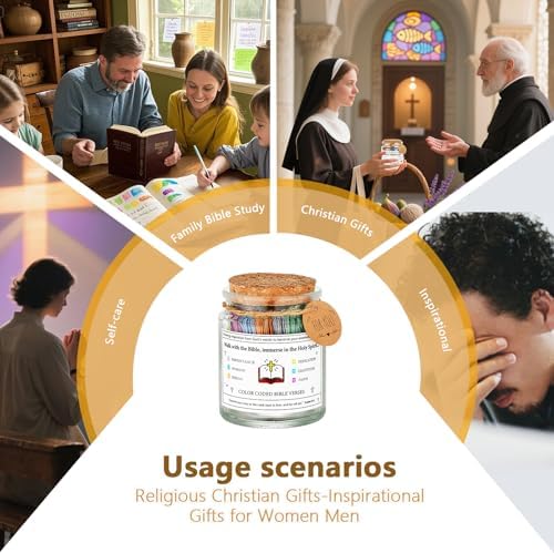 Bible Verses Jar,Prayer Cards Holy Hope Bible Jar for Teen Women Men - Image 5