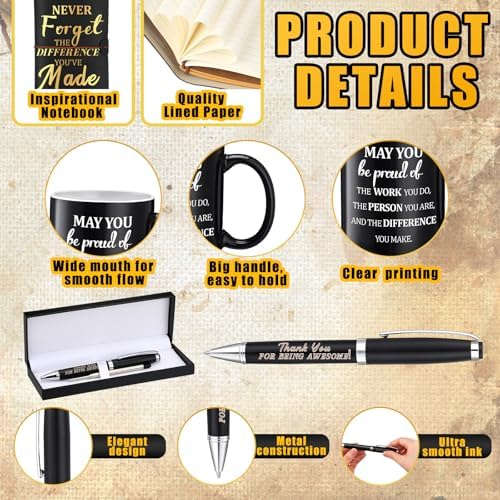 Shellwei 6 Pcs May You Be Proud Mug Black Gift Set - Image 2