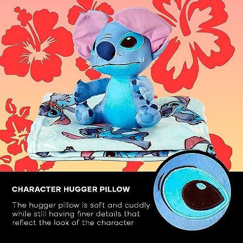 Northwest Lilo & Stitch Classic Palms Character Hugger Pillow & Silk Touch Throw Blanket Set, 40" x 50" - Image 5