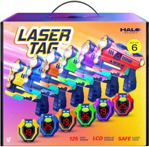 Laser Tag Set of 6 - Gifts for 8 9 10 11 12 13 Year Old Boy (6 Pack) by Unknown