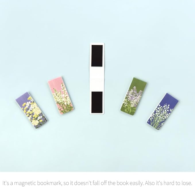Magnetic Bookmarks Set - A (Olivia's Flowers ver.3 + ver.4)