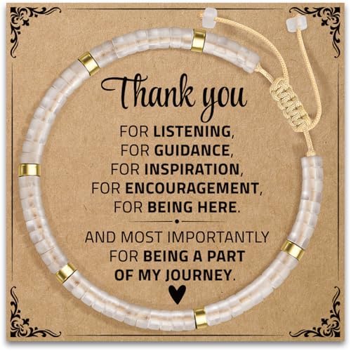 AGOT Thank You Gifts for Women: Teacher Appreciation Office Gifts for Coworkers Employee Boss Lady Manager Colleague Natural Stone Bracelet by AGOT