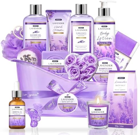 Gift for Women, Spa Gift Baskets for Women，15Pcs Lavender Bath and Body Set by Unknown