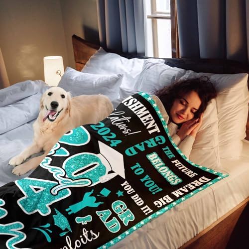 Junior H Blanket Graduation Gifts for Her, 2024 Graduation Blanket Graduation Class of 2024 with College Name Blankets with Pictures Customized Personalized Picture Blankets 50x60inch - Image 6