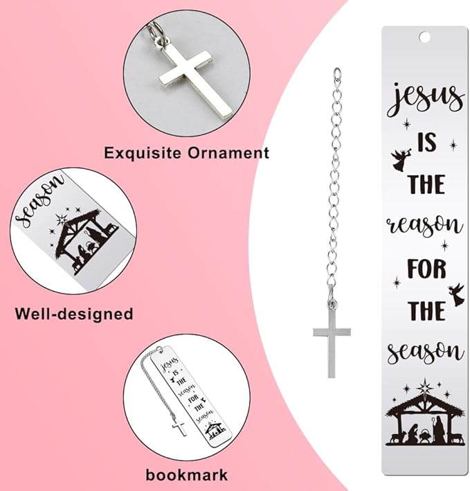 Quimoy Confirmation Gifts for Teenage Boys Girls, Christian Gifts for Women Faith, Baptism Gifts for Girl, Inspirational Easter Christmas Birthday Graduation Bookmark Gift for Her