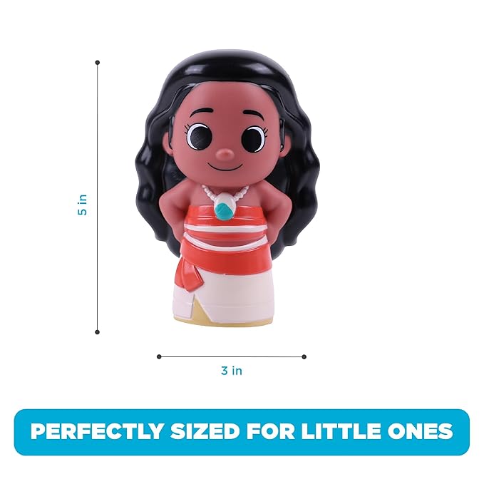 Disney Moana - 5 Piece Jumbo Squirter Bucket - Bath Toys for Baby and Toddlers - Includes Organizer Bucket - Store Bath Time Water Toys