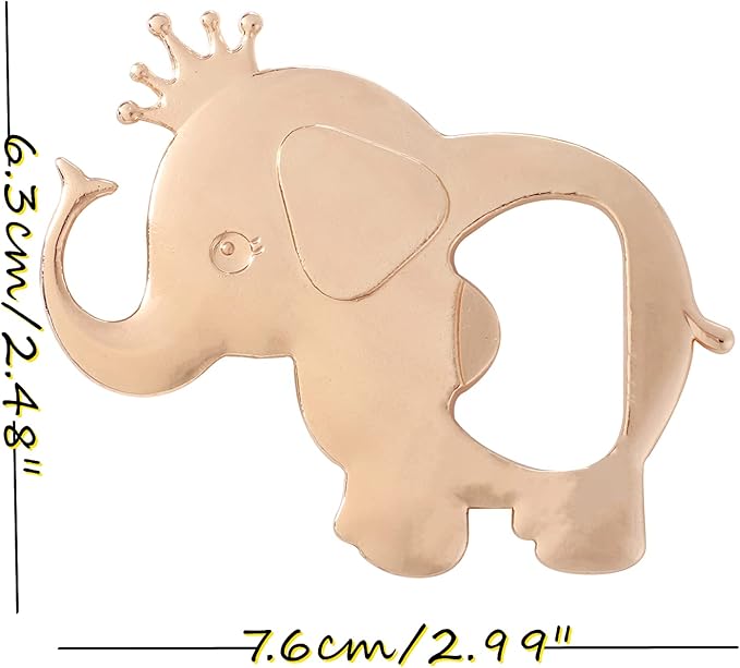 24PCS Elephant Bottle Opener Baby Shower Party Baby Boys Shower Gifts Baby Birthday Return Gifts for Guest Bridal Shower Wedding Anniversary Party Supplies (Blue Crown Elephant, 24)