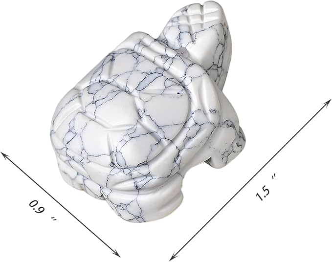 Sea Turtle Gifts for Women Men, Birthday Graduation Gifts, Crystal Turtle Gift Set Emotional Support Stone with Protection Card Crystal Gift for Safe Travel Homecoming Blessings-White Turquoise