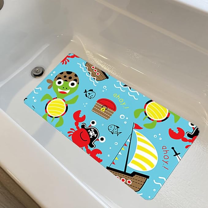 Kahuna Grip™ Non-Slip Peel and Stick Bath & Shower Mat - Pirates Ahoy (14x27)