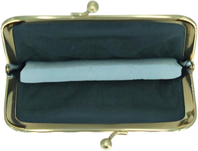 Coin Purse Vintage Bag Lock Wallet Buckle Kiss Lock change purse change holder wallet coin Leather coin wallet(E blue)