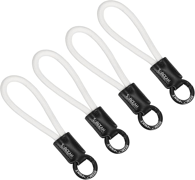 PATIKIL Handmade Cowhide Key Chain,Stylish Bag Pendant Leather Car Key Lanyard Mobile Phone Keychain Accessories, 4 Pack