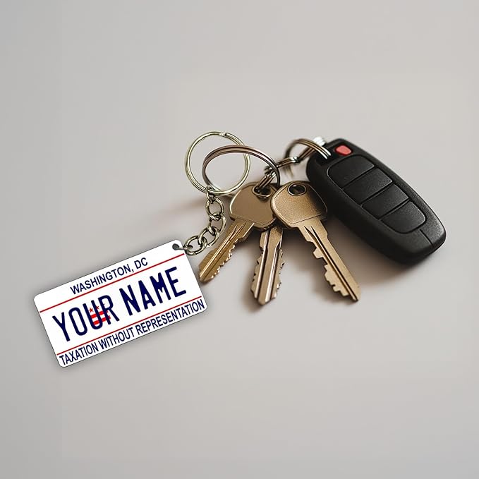 License Plate Keychain - Personalized - All States Multicolor