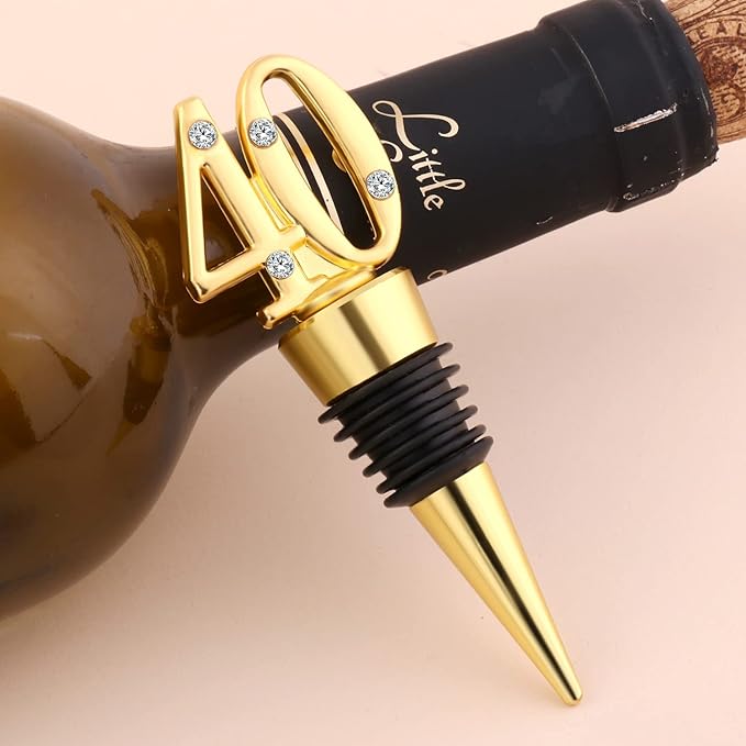 12 Pack 40th Birthday Party Favors For Guests- 40 Years Old Wine Bottle Stopper With Gift Box For 40th Wedding Anniversary Party Favor Souvenirs Decoration